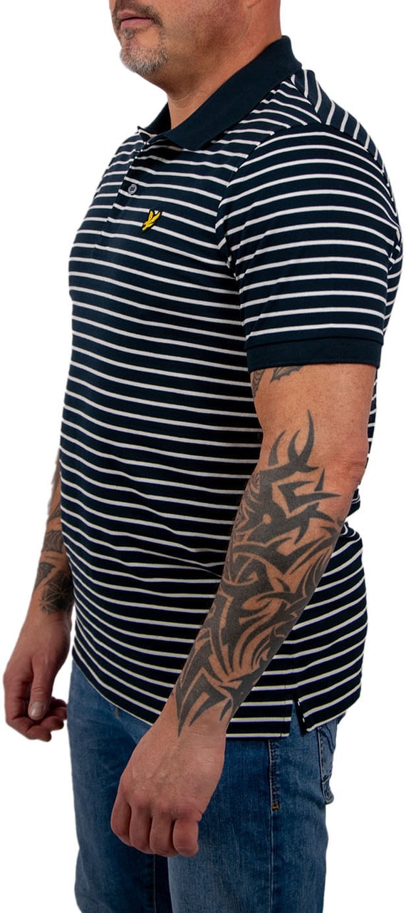 Lyle & Scott Pique Breton Polo Shirt Blauw