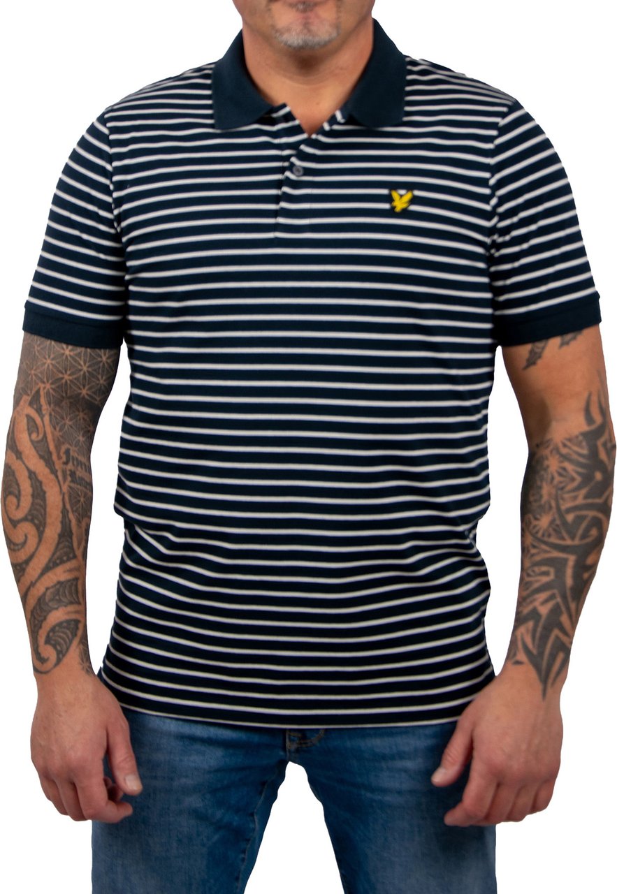 Lyle & Scott Pique Breton Polo Shirt Blauw
