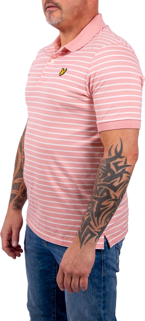 Lyle & Scott Pique Breton Polo Shirt Roze