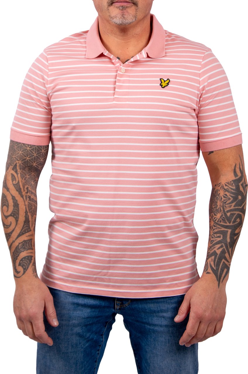 Lyle & Scott Pique Breton Polo Shirt Roze
