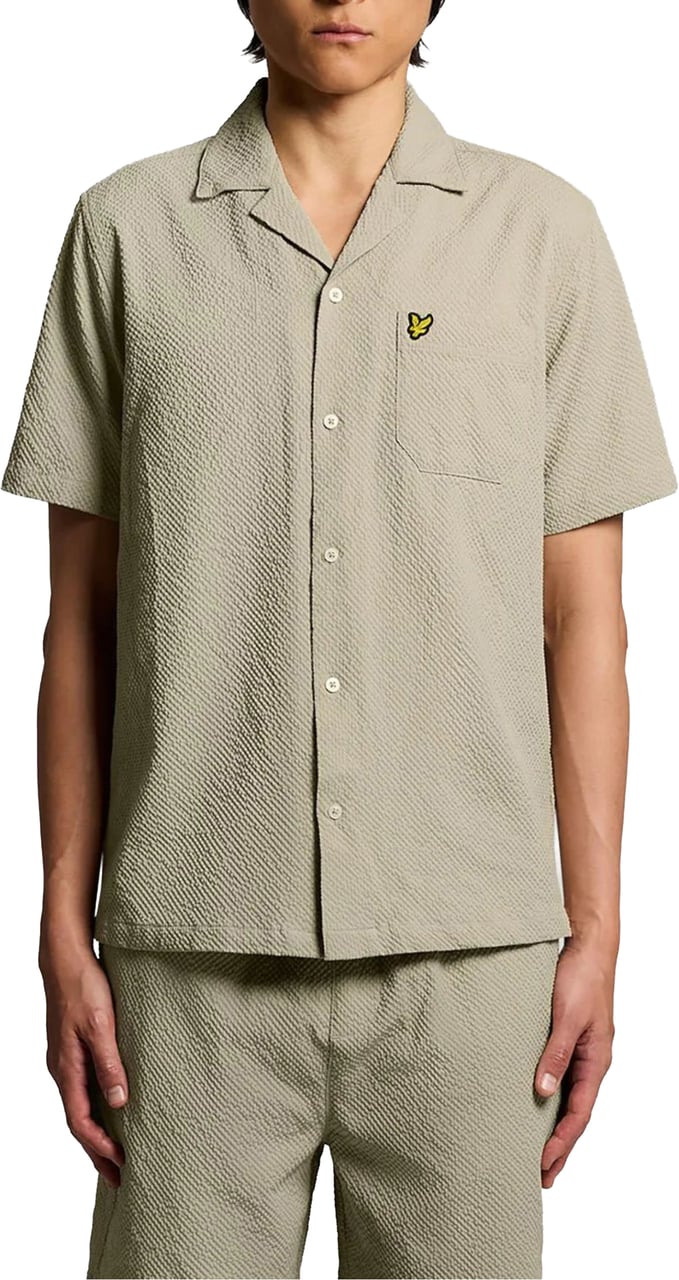 Lyle & Scott Lyle&scott Sw2409v Korte Mouw Overhemden Lichtgroen Sw2409v Groen