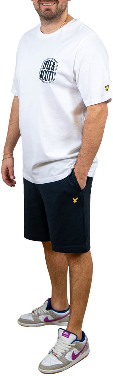 Lyle & Scott Embroidered Badge Graphic T-Shirt Wit