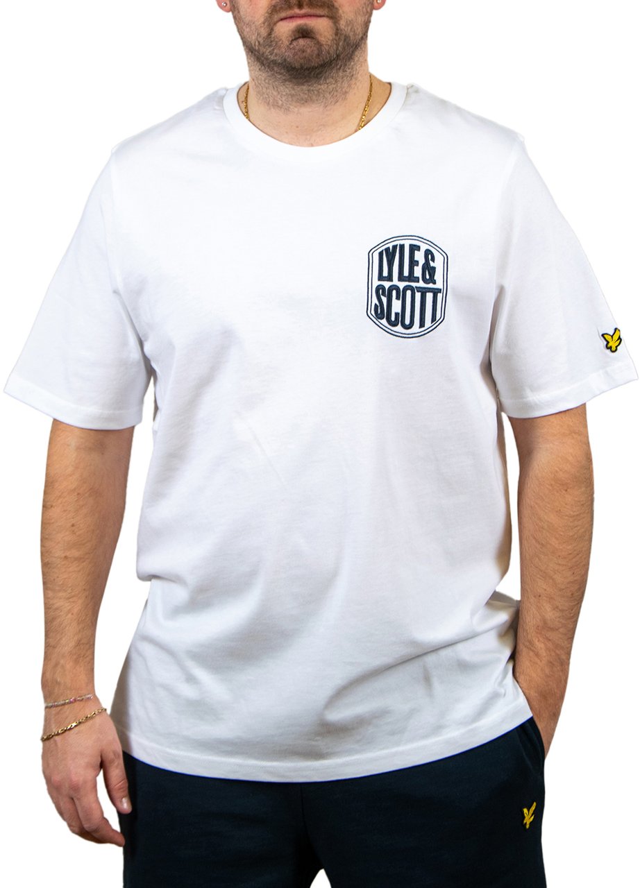 Lyle & Scott Embroidered Badge Graphic T-Shirt Wit
