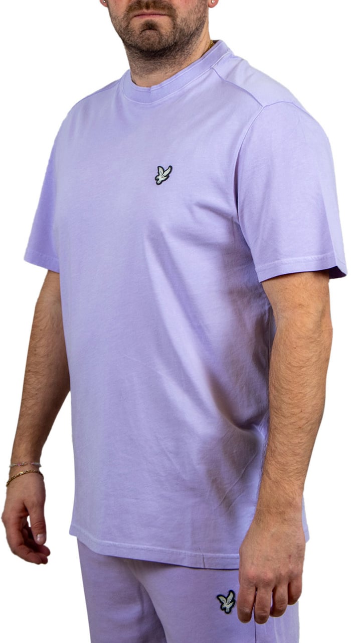 Lyle & Scott Natural Dye Crewneck T-Shirt Paars