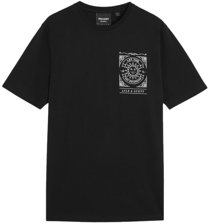 Lyle & Scott Lyle & Scott Sunshine Inn Graphic T-Shirt Zwart