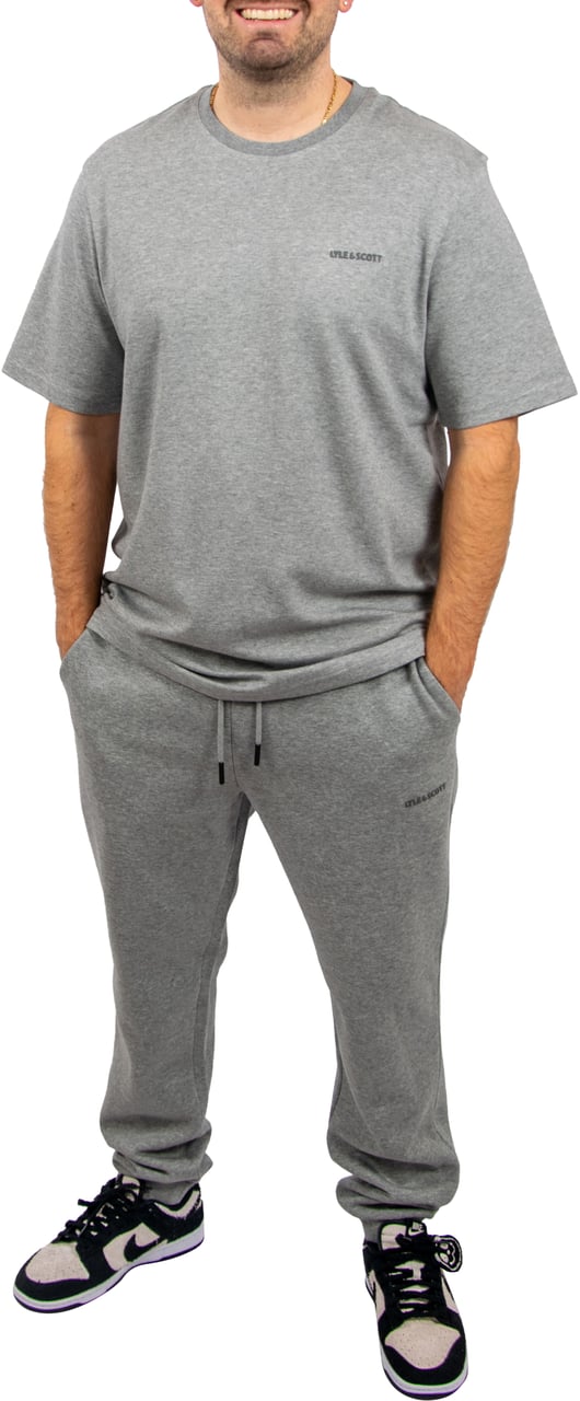 Lyle & Scott Lyle & Scott Chest Logo Interlock T-Shirt Grijs