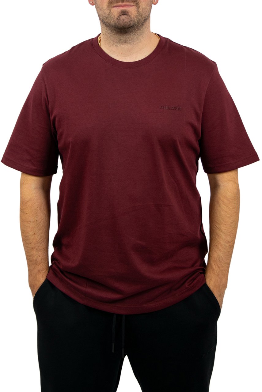Lyle & Scott Chest Logo Interlock T-Shirt Rood