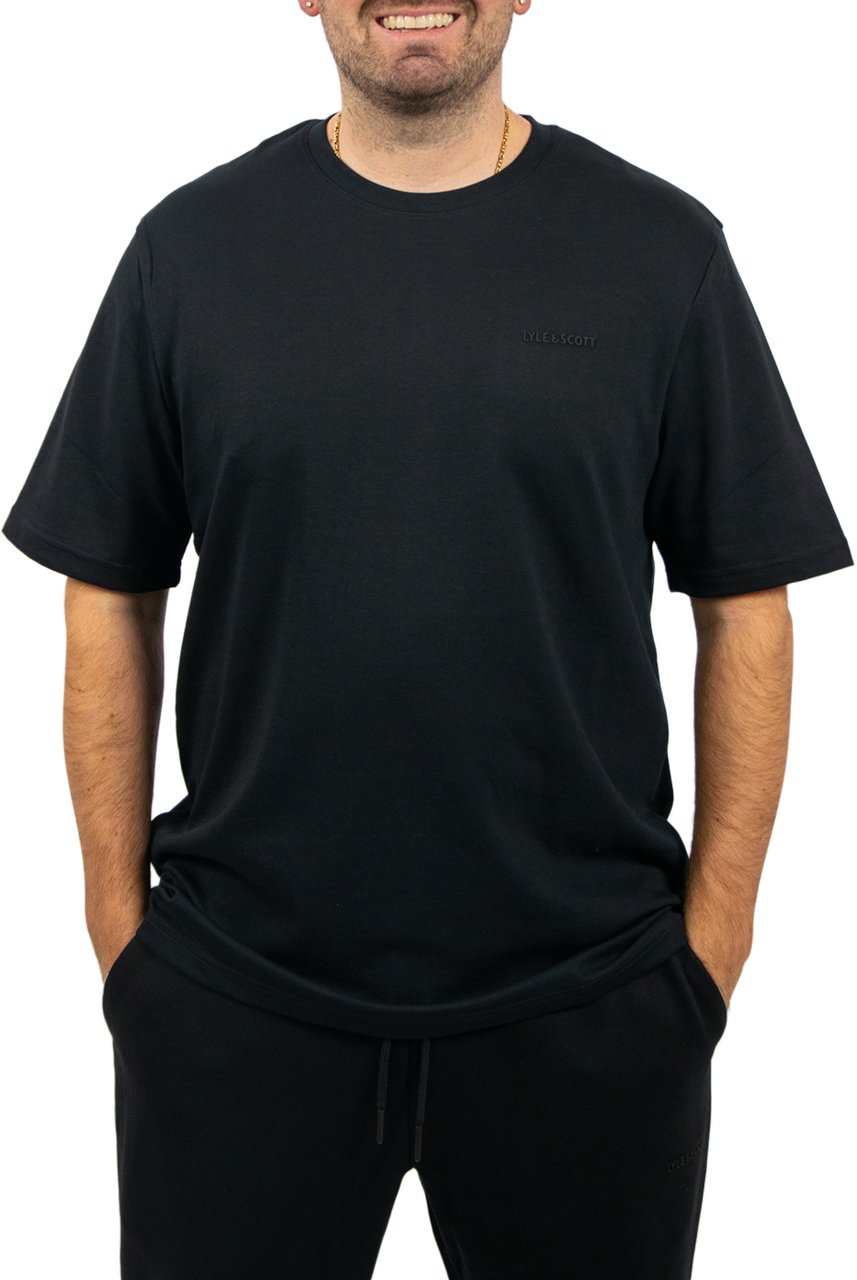 Lyle & Scott Chest Logo Interlock T-Shirt Zwart
