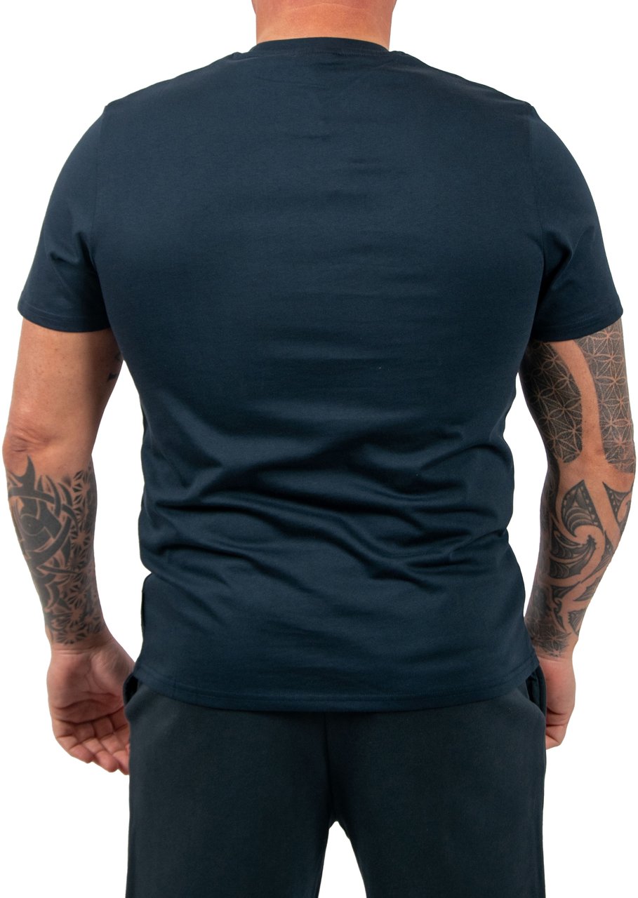 Lyle & Scott Lyle & Scott Supermarket Embroidered T-Shirt Blauw