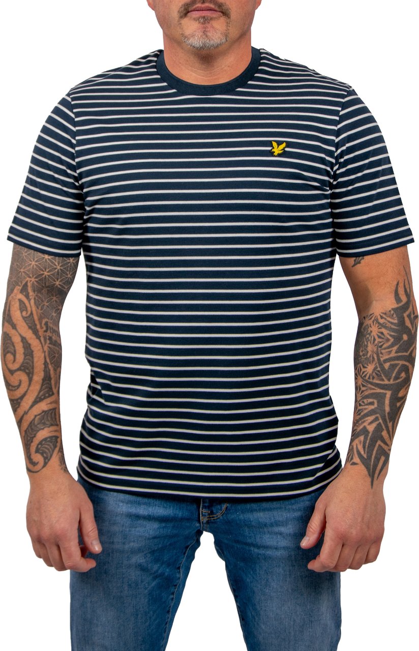 Lyle & Scott Pique Breton T-Shirt Blauw