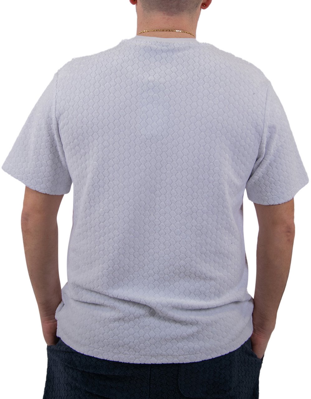Lyle & Scott Honeycomb Towelling T-Shirt Wit