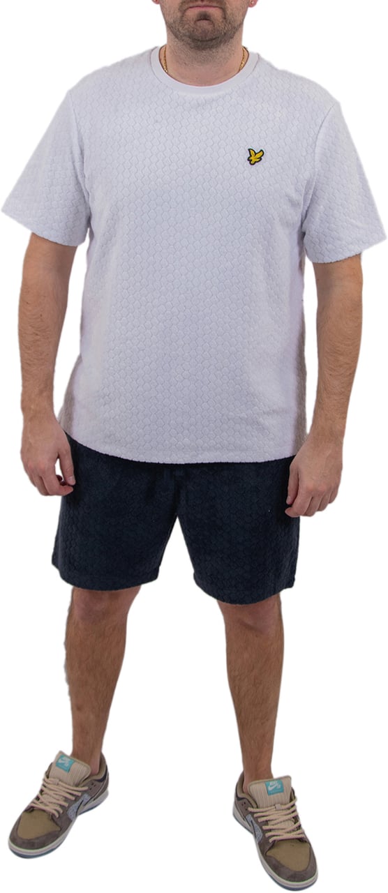 Lyle & Scott Honeycomb Towelling T-Shirt Wit