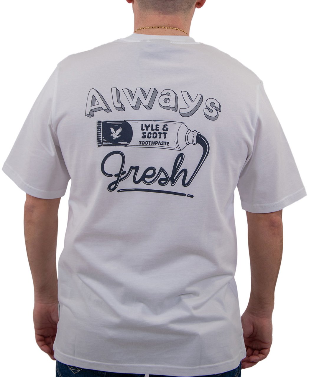 Lyle & Scott Toothpaste Graphic T-Shirt Wit