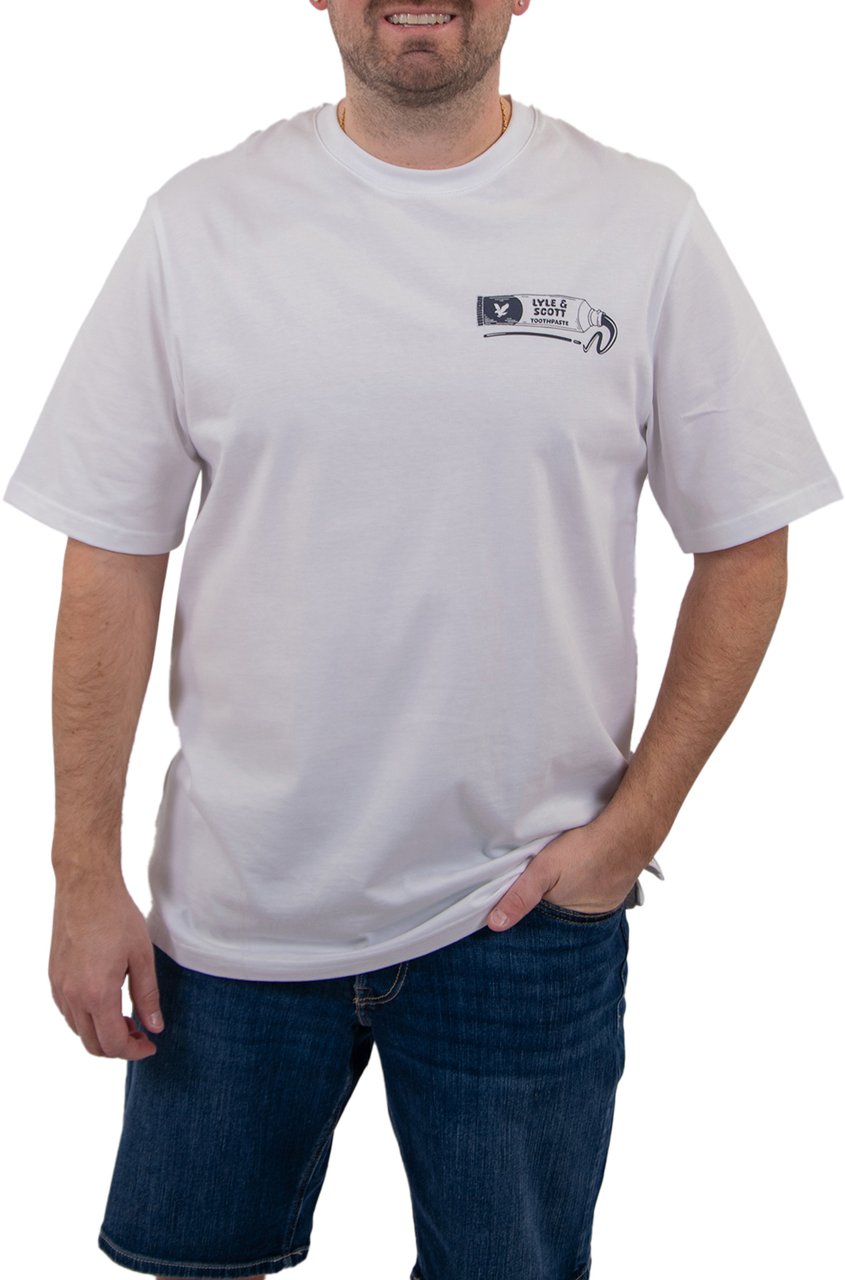 Lyle & Scott Toothpaste Graphic T-Shirt Wit