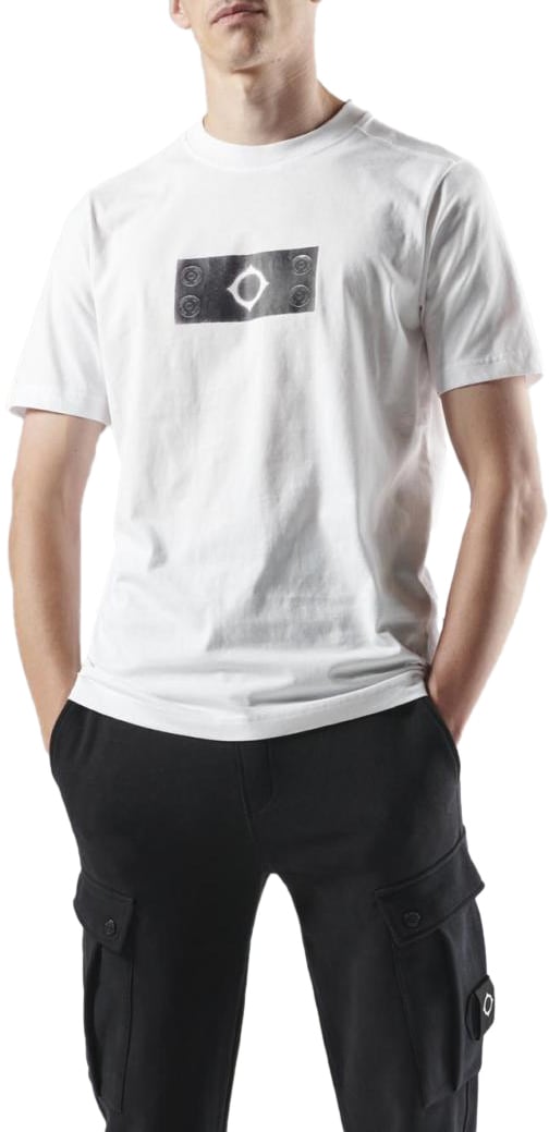 Ma.Strum Ma.Strum Tromple Loeil Badge Tee Wit