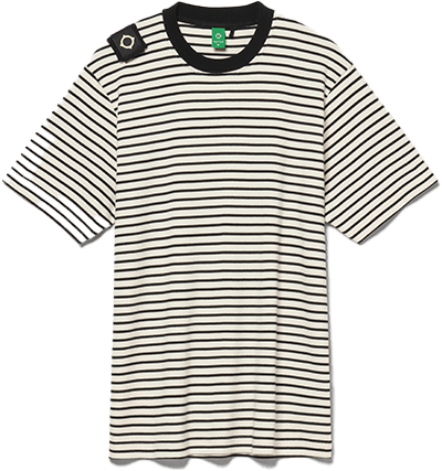 Ma.Strum Ma.Strum Stripe Badge SS Tee Zwart