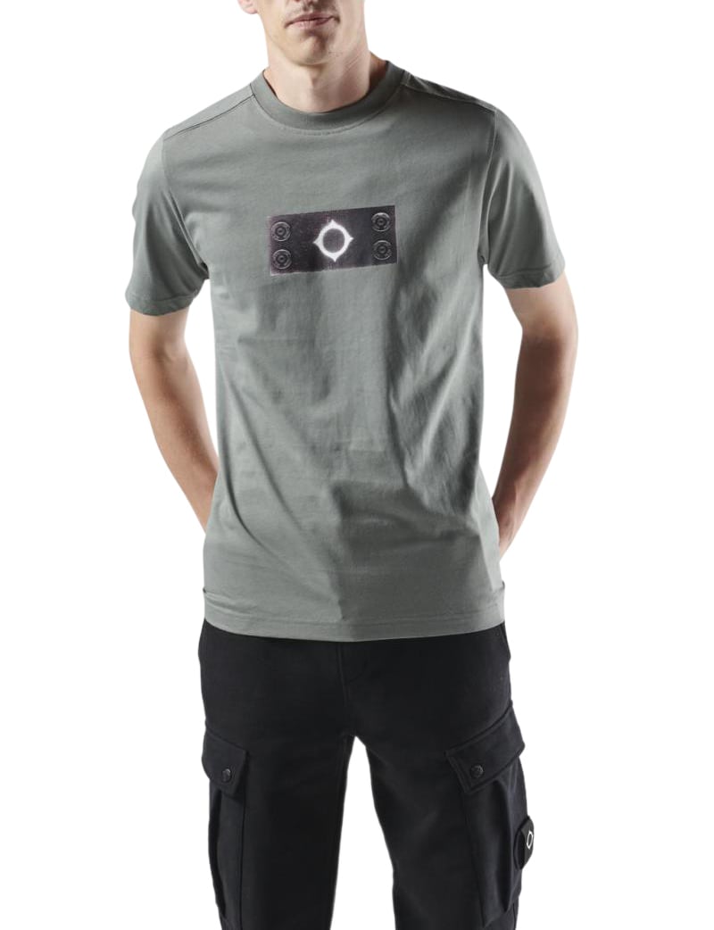 Ma.Strum Ma.Strum Tromple Loeil Badge Tee Grijs