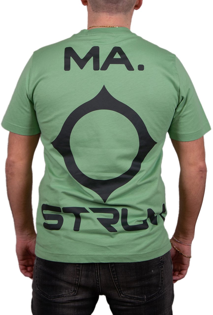 Ma.Strum Ma.Strum Oversized Back Print Tee Groen