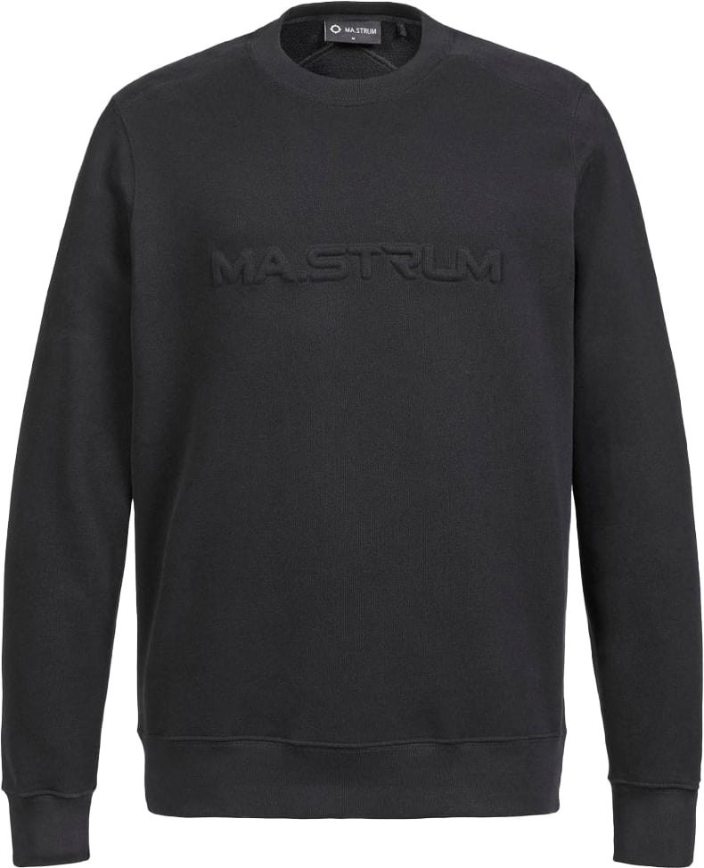 Ma.Strum Ma.Strum Crew Neck Applique Logo Sweat Zwart