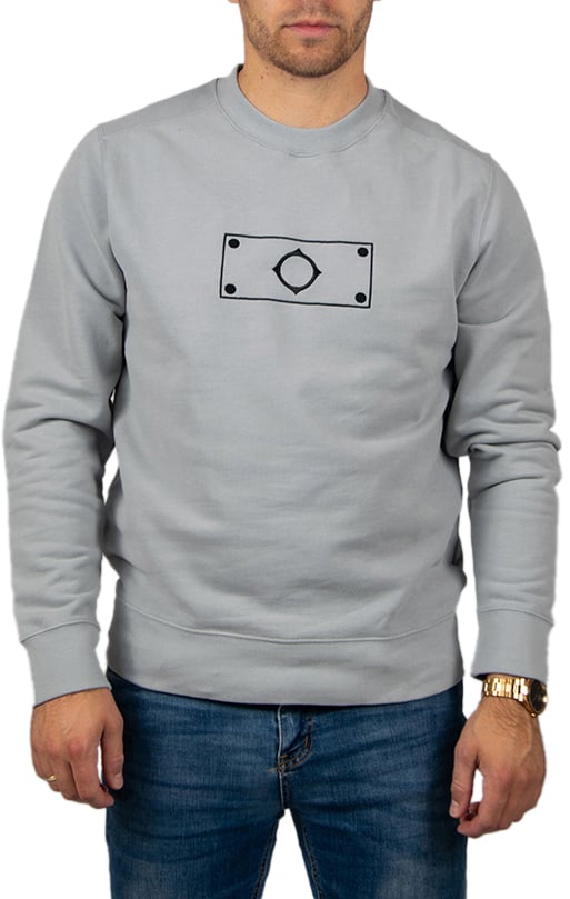 Ma.Strum Ma.Strum Blast Embroidered Badge Sweat Grijs