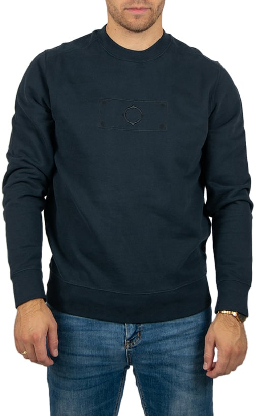 Ma.Strum Ma.Strum Blast Embroidered Badge Sweat Blauw