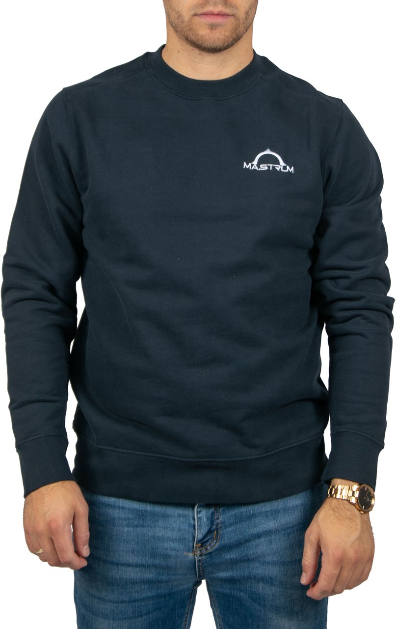 Ma.Strum Ma.Strum Drift Embroidered Compass Sweat Blauw