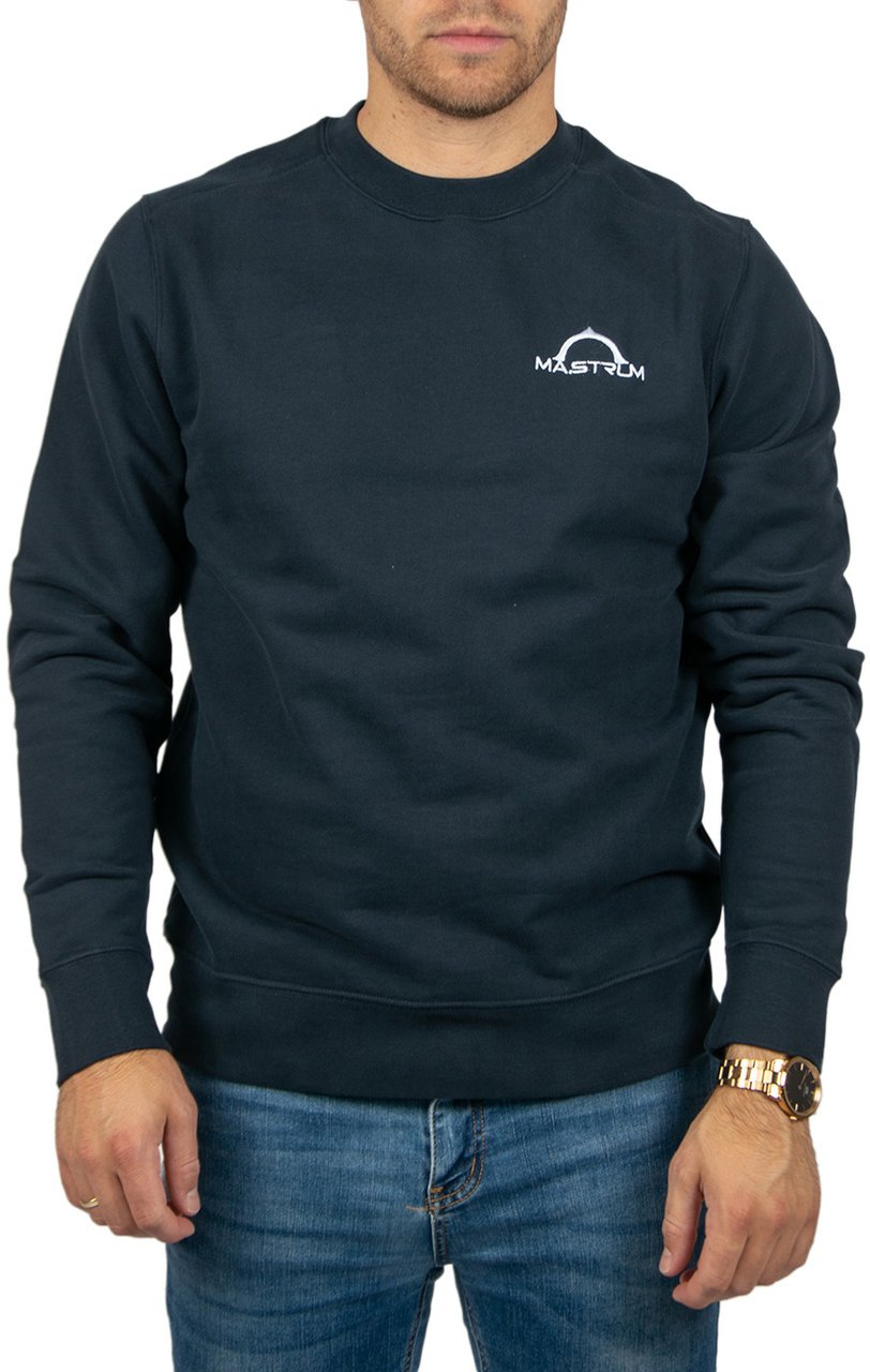 Ma.Strum Ma.Strum Drift Embroidered Compass Sweat Blauw