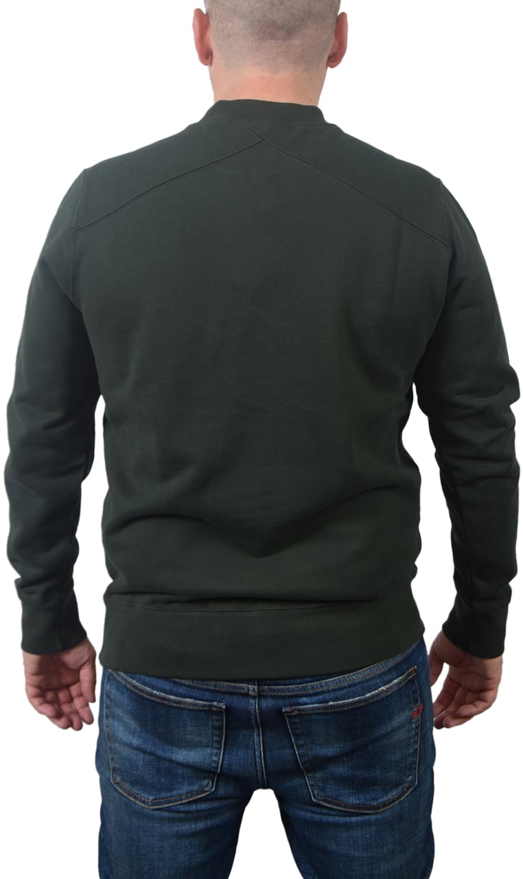 Ma.Strum Ma.Strum Trompe Loeil Crew Neck Badge Sweat Groen