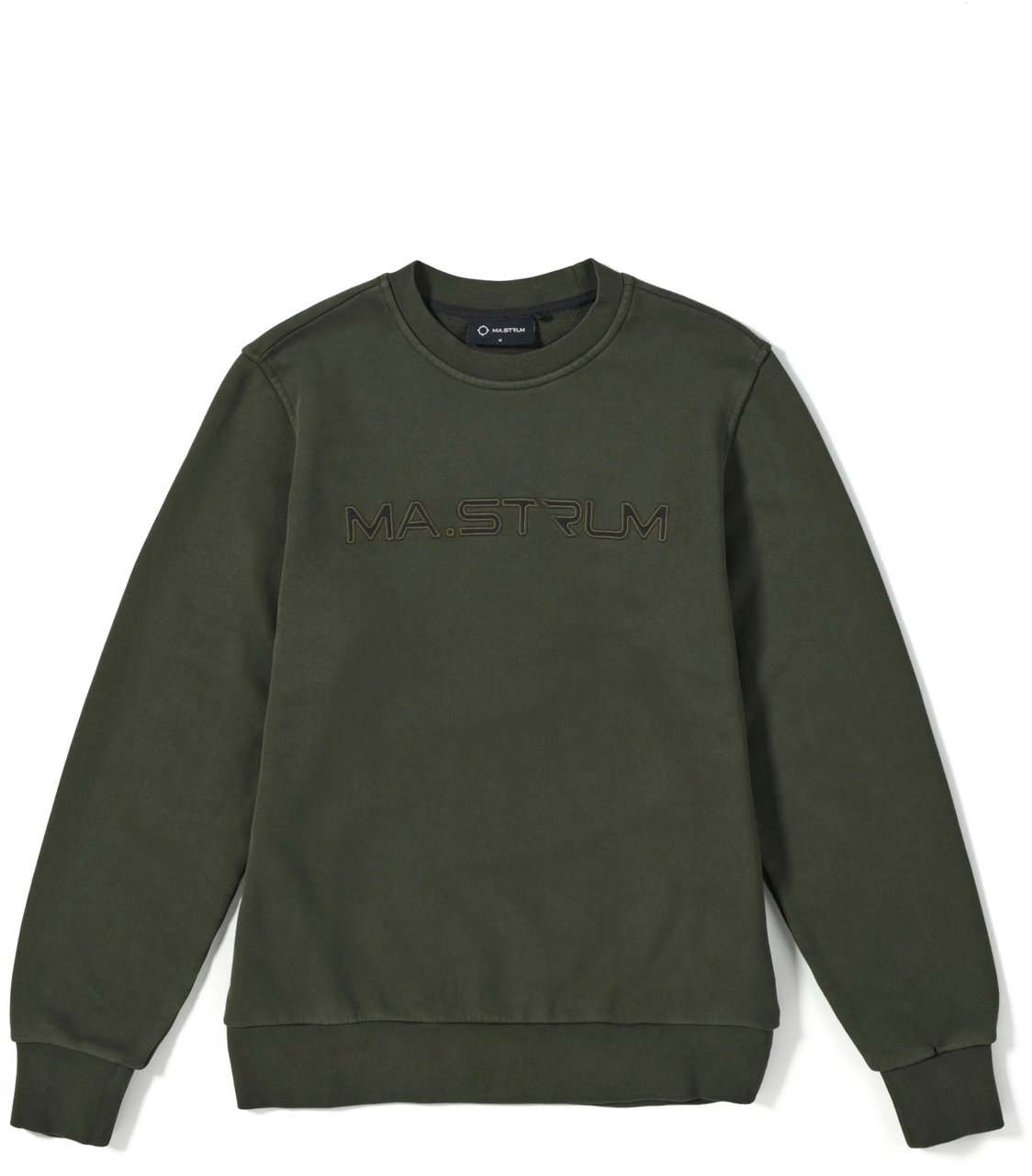 Ma.Strum Ma.Strum Crew Neck Applique Logo Sweat Groen