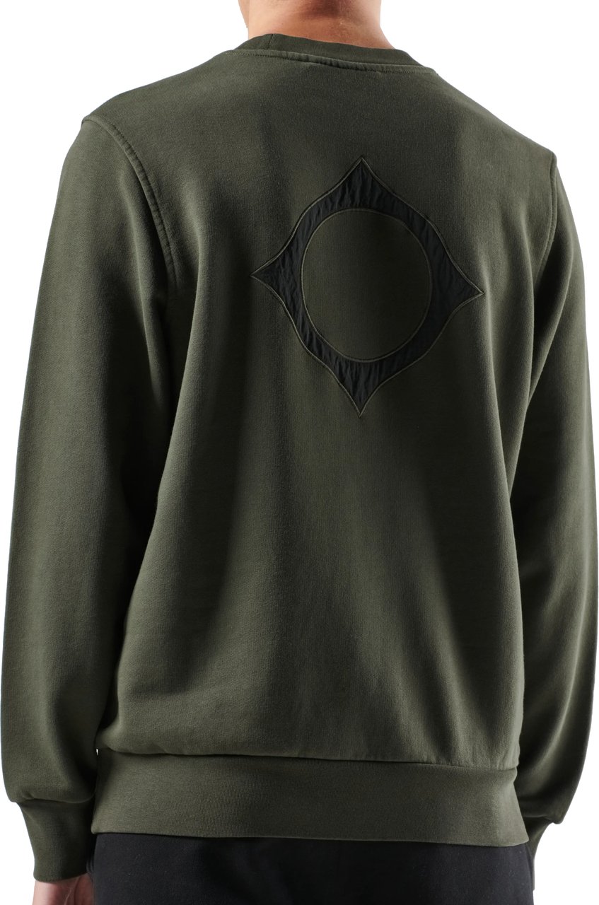 Ma.Strum Ma.Strum Crew Neck Applique Logo Sweat Groen