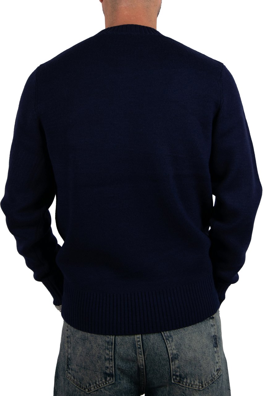 Ma.Strum Ma.Strum Montage Crew Knit Blauw