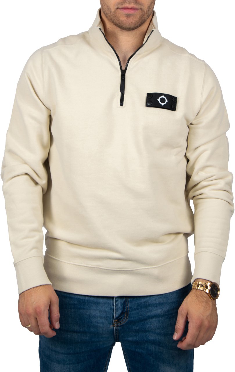 Ma.Strum Ma.Strum NEO Quarter Zip Sweat Beige
