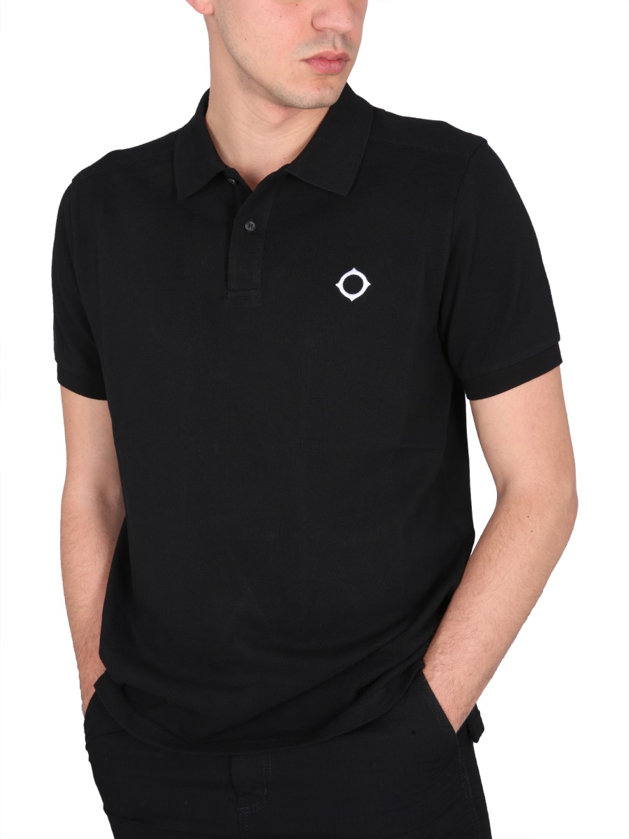 Ma.Strum POLO WITH LOGO Zwart