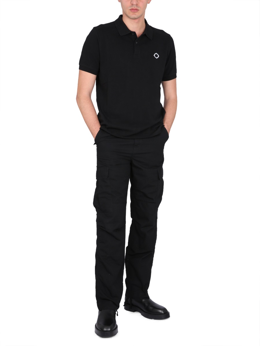 Ma.Strum POLO WITH LOGO Zwart