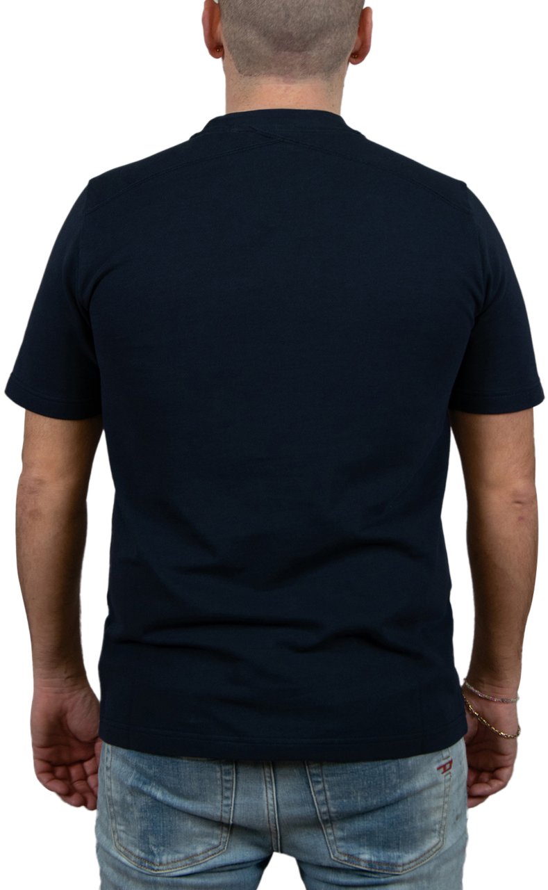 Ma.Strum SS Pique Pocket Tee Blauw