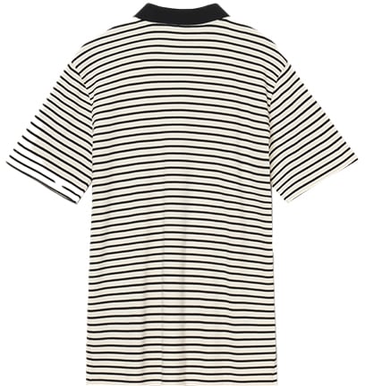 Ma.Strum Stripe Badge Polo Zwart
