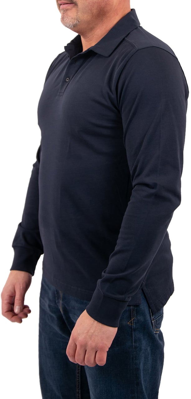 Ma.Strum Crest LS Jersey Polo Blauw