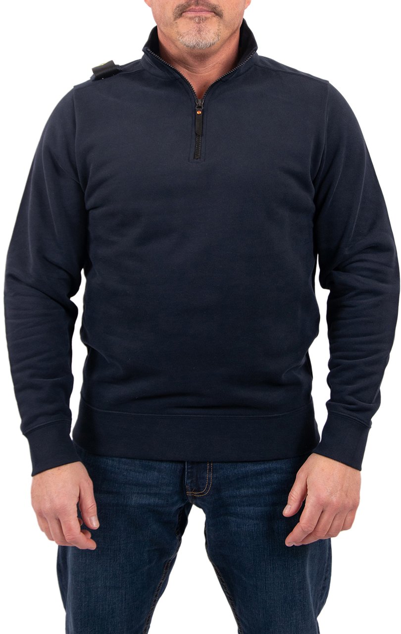 Ma.Strum 1/4 Zip Sweat Blauw