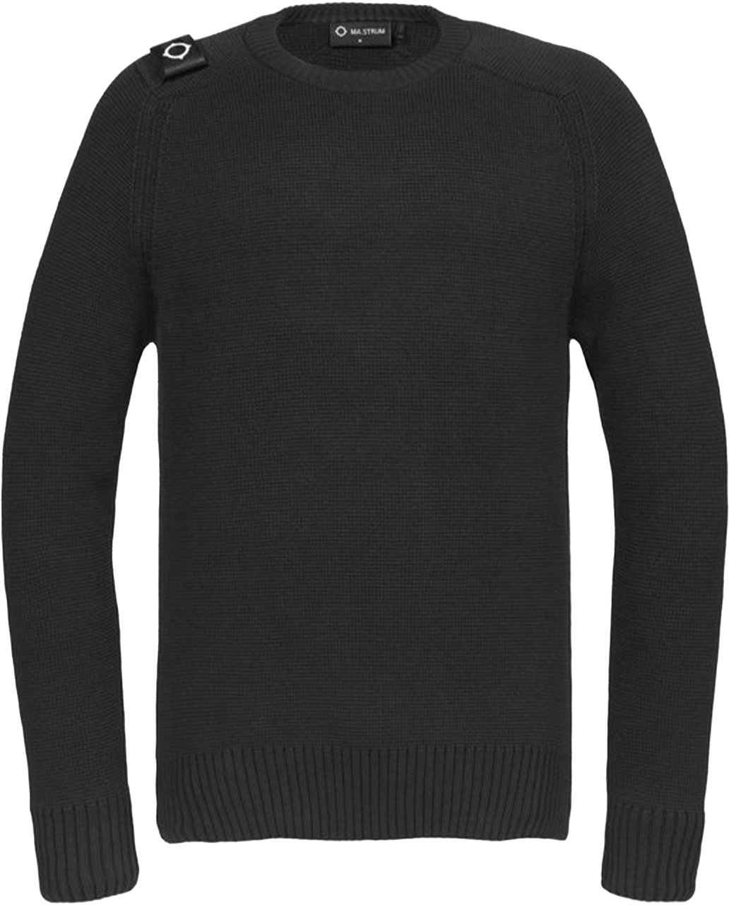 Ma.Strum Mastrum Milano Crew Knit Truien Zwart Mas5319 M000 Jet Black Zwart