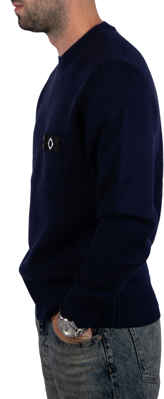 Ma.Strum Ma.Strum Montage Crew Knit Blauw