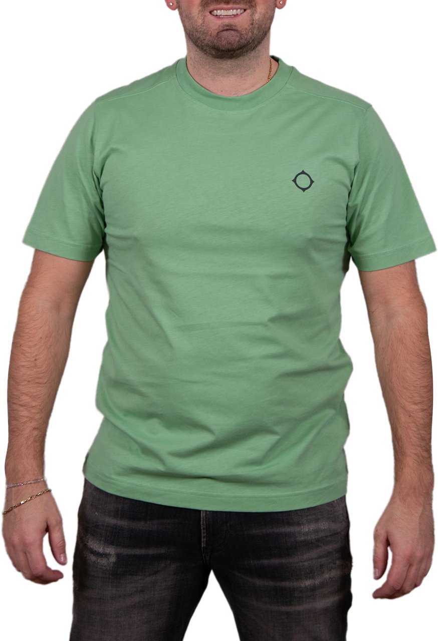 Ma.Strum Oversized Back Print Tee Groen