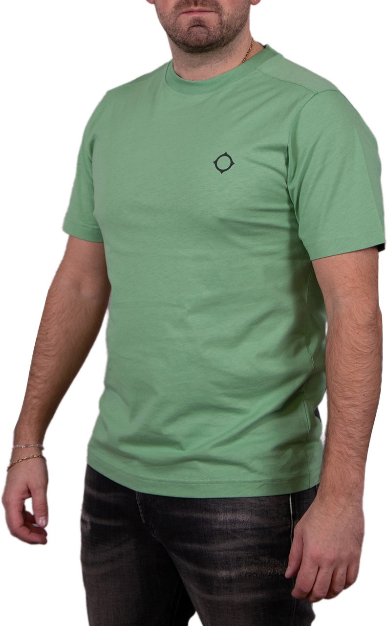 Ma.Strum Oversized Back Print Tee Groen