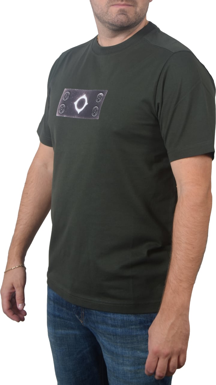 Ma.Strum Tromple Loeil Badge Tee Groen