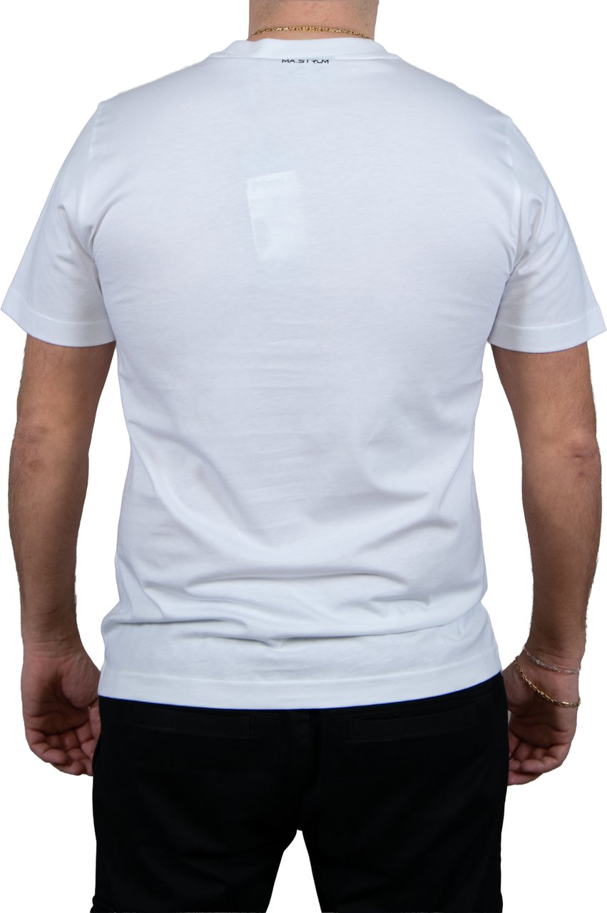 Ma.Strum Ma.Strum Badge Blueprint Tee Wit