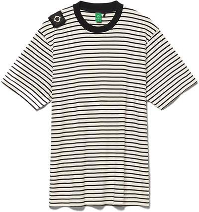 Ma.Strum Ma.Strum Stripe Badge SS Tee Zwart