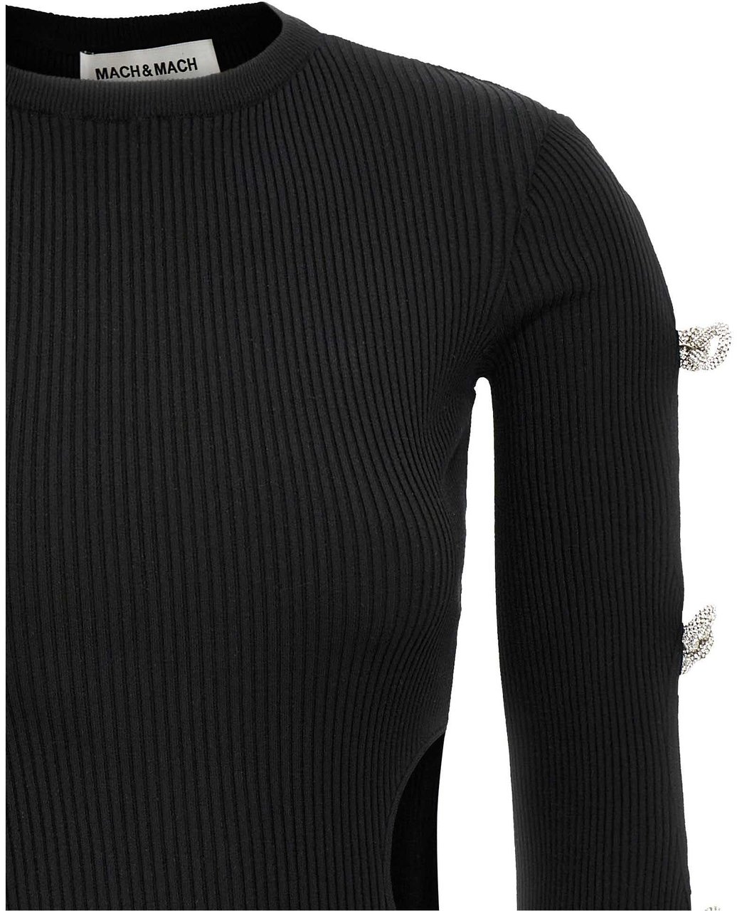 Mach&Mach MACH & MACH Black Viscose Short Dress Zwart