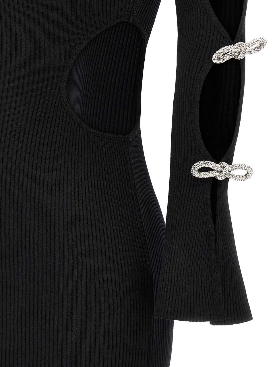 Mach&Mach MACH & MACH Black Viscose Short Dress Zwart