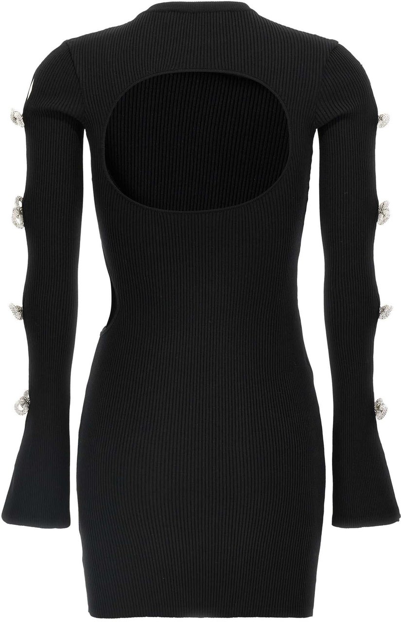Mach&Mach MACH & MACH Black Viscose Short Dress Zwart
