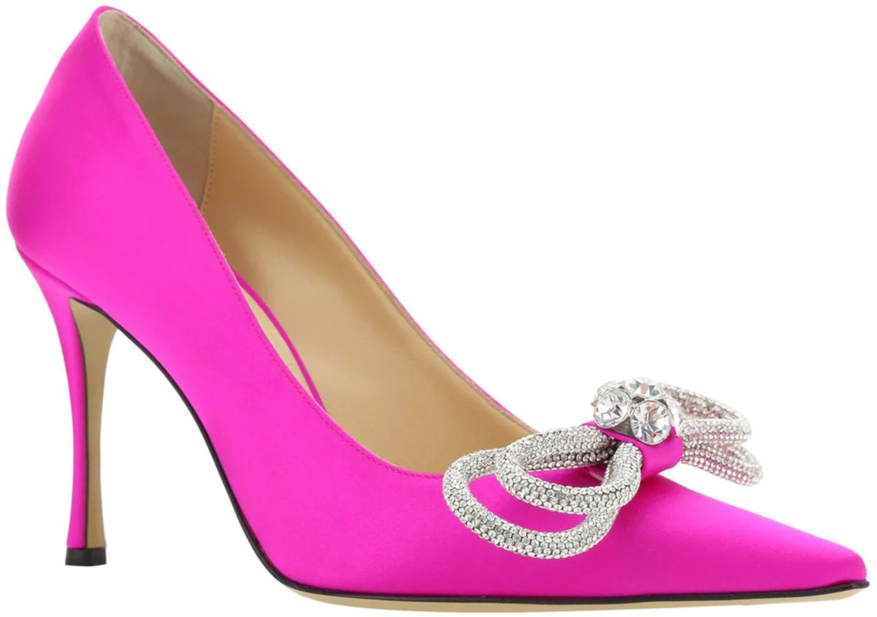Mach&Mach Mach & Mach Double Bow Satin Pumps Roze