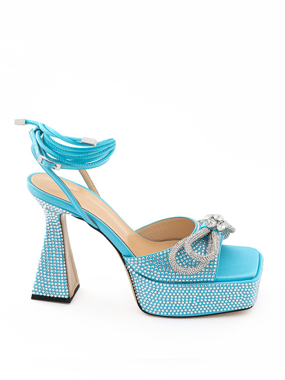 Mach & Mach pre Mach & Mach Heeled Sandals Light Blue Divers
